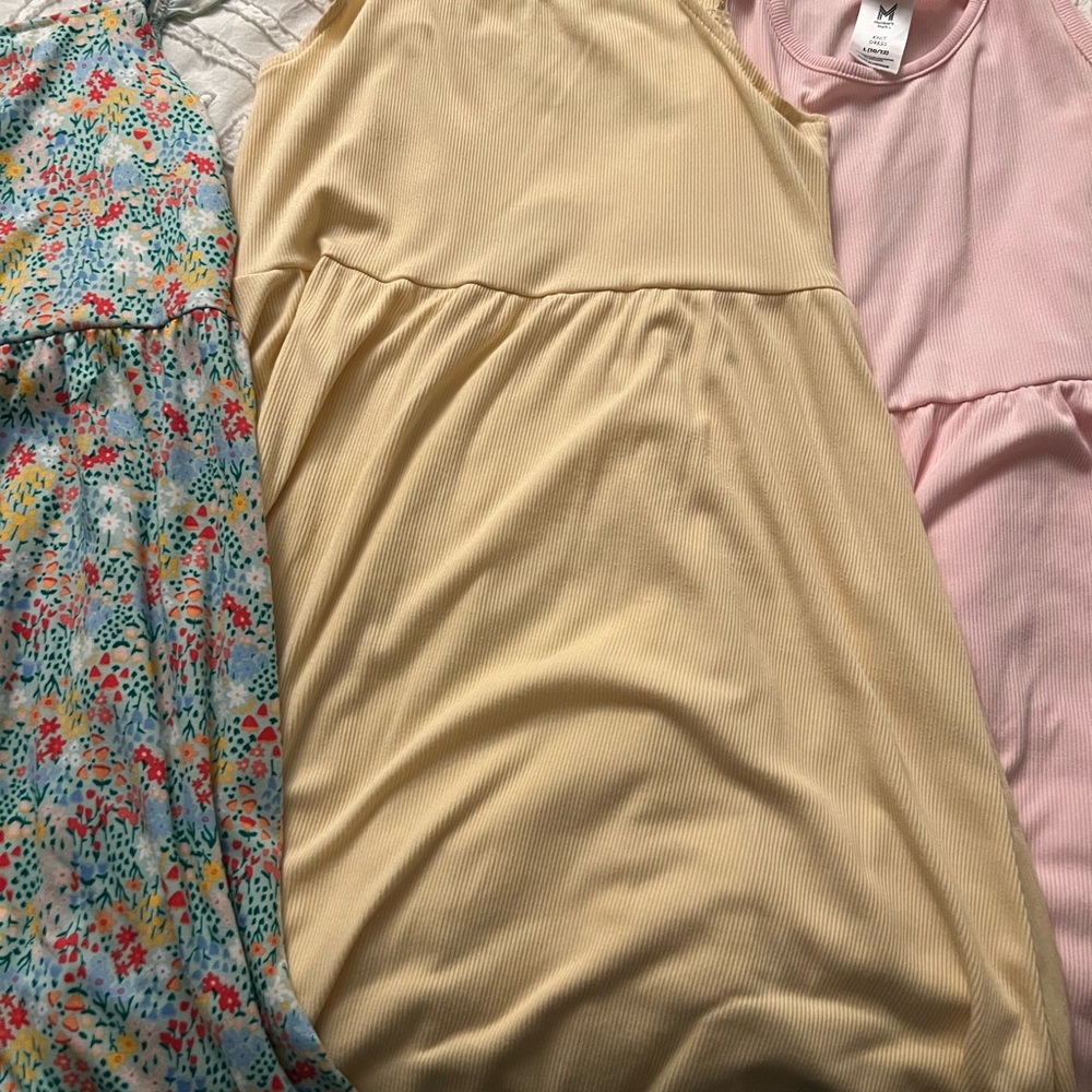 Charming Kids Casual Dress Set - Yellow, Pink, Floral